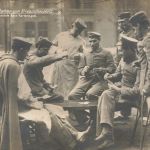 AK 1.WK Verwundete Soldaten beim Kartenspiel 1916 gelaufen Patriotika Postkarte
