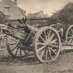 AK 1.WK Deutsches Geschützt demoliert ungelaufen Patriotika Postkarte