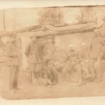 Foto 1.WK Soldaten Fußartillerie-Batl.103 Rot-Kreuz Stube an der Avre bei Adechy