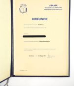 DDR Urania Urkunde + Berufung Vorsitzender der Militärpolitik 1979