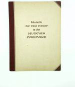 DDR Urkunde Volkspolizei treue dienste Stufe III 1955 VP-Meister