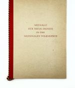 DDR NVA Urkunde treue Dienste in der NVA Silber 1968 Oberleutnant