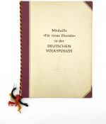 DDR DVP Urkunde Volkspolizei treue dienste Stufe III 1955 VP-Kommissar