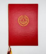 DDR NVA Urkunde Medaille für treue Dienste in der NVA Silber 1983 Hauptmann