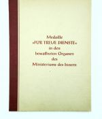 DDR MdI Urkunde für treue Dienste Silber 1958 Unterleutnant der VP
