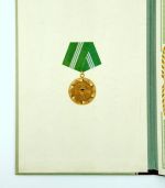 DDR MdI Urkunde für treue Dienste Silber 1958 Unterleutnant der VP