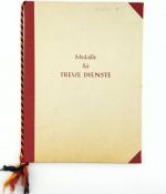 DDR NVA Urkunde Medaille für treue Dienste in der NVA Bronze 1.3.1957 Leutnant