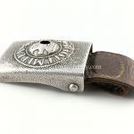 Wehrmacht Heer Koppelschloss Wilhelm Binder Aluminium Ausführung mit Lederzunge