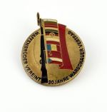 DDR Abzeichen Waffenbrüderschaft vereint 30 Jahre Warschauer Vertrag goldfarben