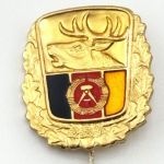 DDR Ehrennadel für besondere Leistungen im Jagdwesen der DDR goldfarben