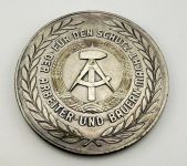 DDR NVA Medaille Für ausgezeichnete Leistungen im Militärbauwesen in Silber