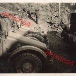 Rast deutsche Soldaten am LKW Krupp-Protze beim Jøssingfjord Rogaland Norwegen