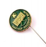 DDR Anstecknadel Konsum Gasthof Goldener Baum in Grün