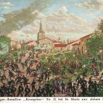 AK 1.WK Schlachtenszene Gefecht bei St. Marie aux Chênes 1910 Patriotika