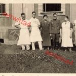 Deutsche Feldküche an Kaserne Brüx Sudetenland