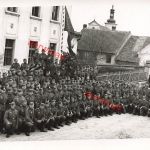 Deutsche Soldaten AR. 24 nach Übung bei Brüx Sudetenland Großfoto