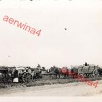 Polnische Flüchtlinge mit Hab und Gut bei Lodsch Polen