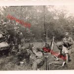 Rast deutsche Soldaten am Geschütz AR. 24 in Luxemburg