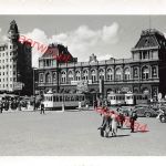 Deutsche Soldaten an Strassenbahn am Nordbahnhof Brüssel Belgien