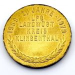 DDR Medaille 20 Jahre LPG Landwüst 1979 Kreis Klingenthal