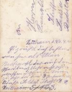 Fotokarte 1.WK Ulan mit Ulanen Tschapka Sachsen und Säbel Zeithain