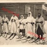 Deutsche Soldaten Wintertarn Anzug mit Schneeschuh Partisanen Einsatz Leningrad