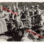 Deutsche Soldaten mit Motorrad bei Elcherath Eifel Westwall