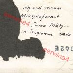 Deutscher Soldat mit Ziege in Treglamus Bretagne Frankreich