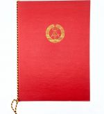 DDR MdI Urkunde Medaille treue dienste Kampfgruppen Gold 1973 MB III RA-10