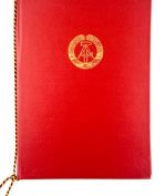 DDR MdI Urkunde Verdienstmedaille der Kampfgruppen 1973 Genossen