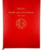 DDR Urkunde Medaille für Kämpfer gegen den Faschismus 1958