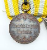 Ordensspange Sachsen Friedrich August Medaille in Bronze und Eisernes Kreuz