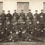 Foto 1.WK Gruppenfoto Soldaten Landw.Inf.Regt.101 Kaserne Graudenz Westpreußen
