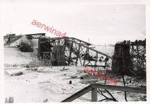Deutsche Pioniere Brückenbau an gesprengter Düna Brücke Witebesk Ostfront