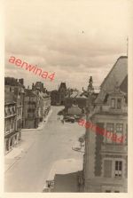 Deutsche Soldaten auf Kreuzung beim Hotel in Rethel Frankreich