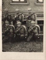 Fotokarte 1.WK Gruppenfoto Soldate Landwehr-Infanterie-Regiment 167