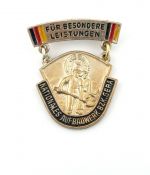 DDR Abzeichen Aufbaunadel Nationales Aufbauwerk NAW Bezirk Gera in Gold