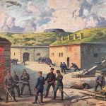 AK 1.WK Fort Malonne Belagerung Namur 1914 Leutnant v. d. Linde 1918 Patriotika