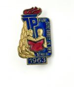 DDR JP Junge Pioniere Abzeichen Für gute Leistungen in der Schule 1963