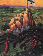 AK 1.WK Tsingtau Beobachtungsposten Kaiserliche Kriegsflagge 1916 Patriotika