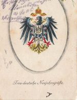 AK 1.WK Neujahr Treu deutsche Weihnachtsgrüße Reichsadler 1916 Patriotika