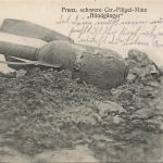 AK 1.WK Französische Fliegerbombe Blindgänger 1917 gelaufen Patriotika Postkarte
