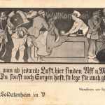 AK 1.WK Soldatenheim Illustration Alltag Rheinhold Pfeiffer 1918 Patriotika