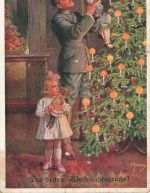 AK 1.WK Weihnachten beste Weihnachtsgrüße Soldat Kinder Weihnachtsbaum 1917