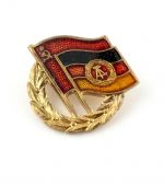 DDR GDSF Ehrennadel und Miniaturnadel in Gold