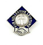 DDR FDJ Abzeichen für kollektive Leistung in Silber