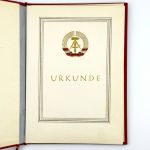DDR VP Urkunde für vorbildliche Arbeit 1971 Unterleutnant der VP