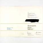 DDR FDJ Urkunde Signal DDR 25 Urkunde 1974