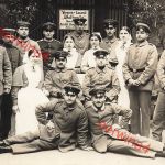 Fotokarte 1.WK Verletze deutsche Soldaten nach EK-2 Verleihung Lazarett