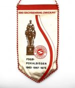 DDR Wimpel BSG Sachsenring Zwickau FDGB-Pokalsieger 1975